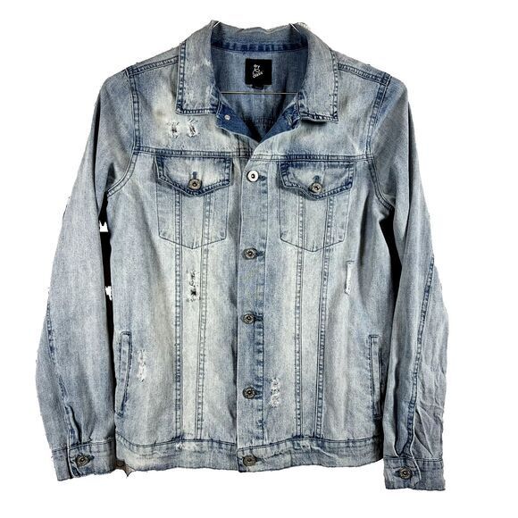 Art‎ Class Girls Distressed Jean Jacket Denim Long Sleeve Acid Wash XL - Picture 1 of 8